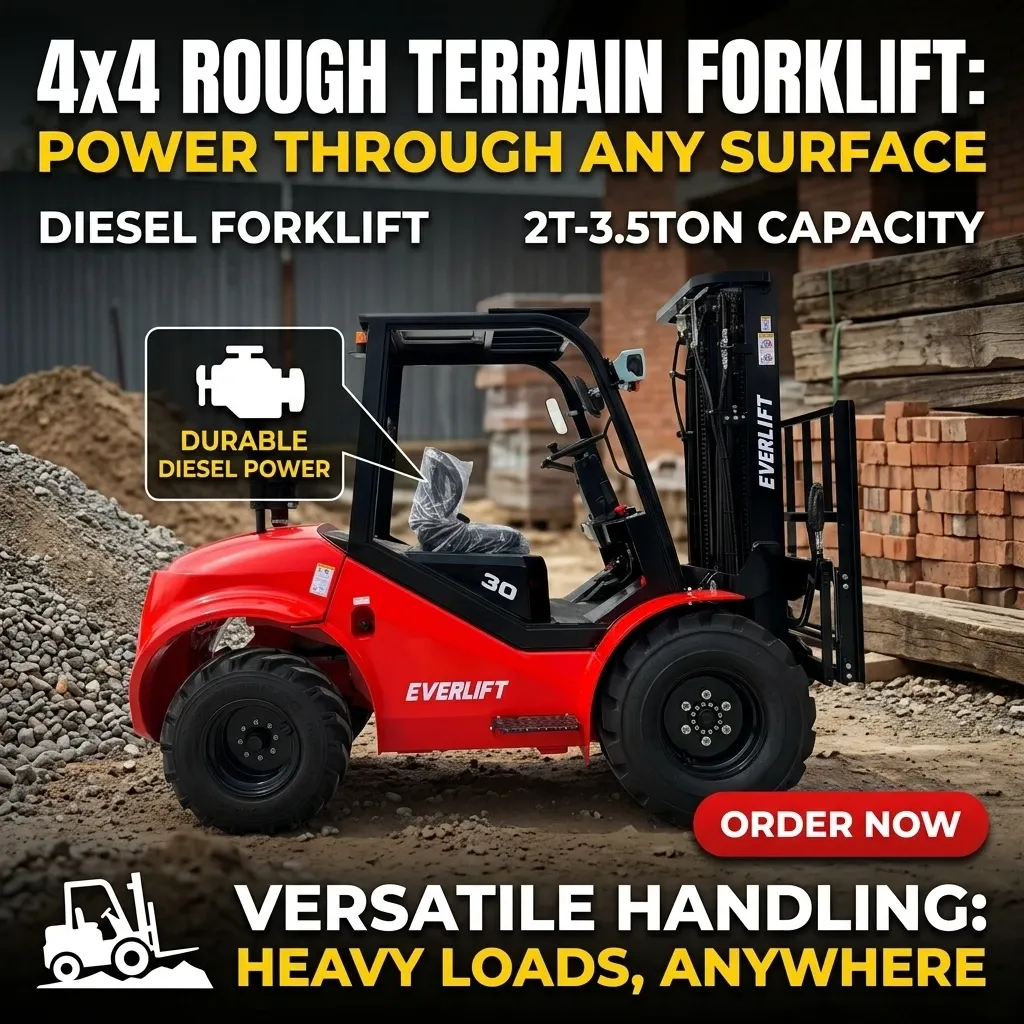 3T 3.5T Roughterrain Forklift 4x4 diesel Forklift off (LPT-90445) photo 1