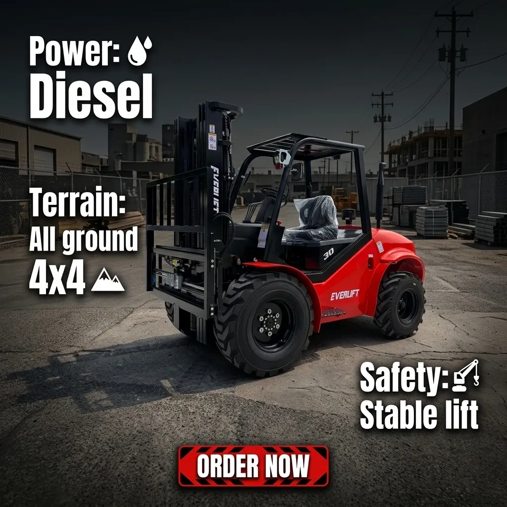 3T 3.5T Roughterrain Forklift 4x4 diesel Forklift off (LPT-30685) photo 1