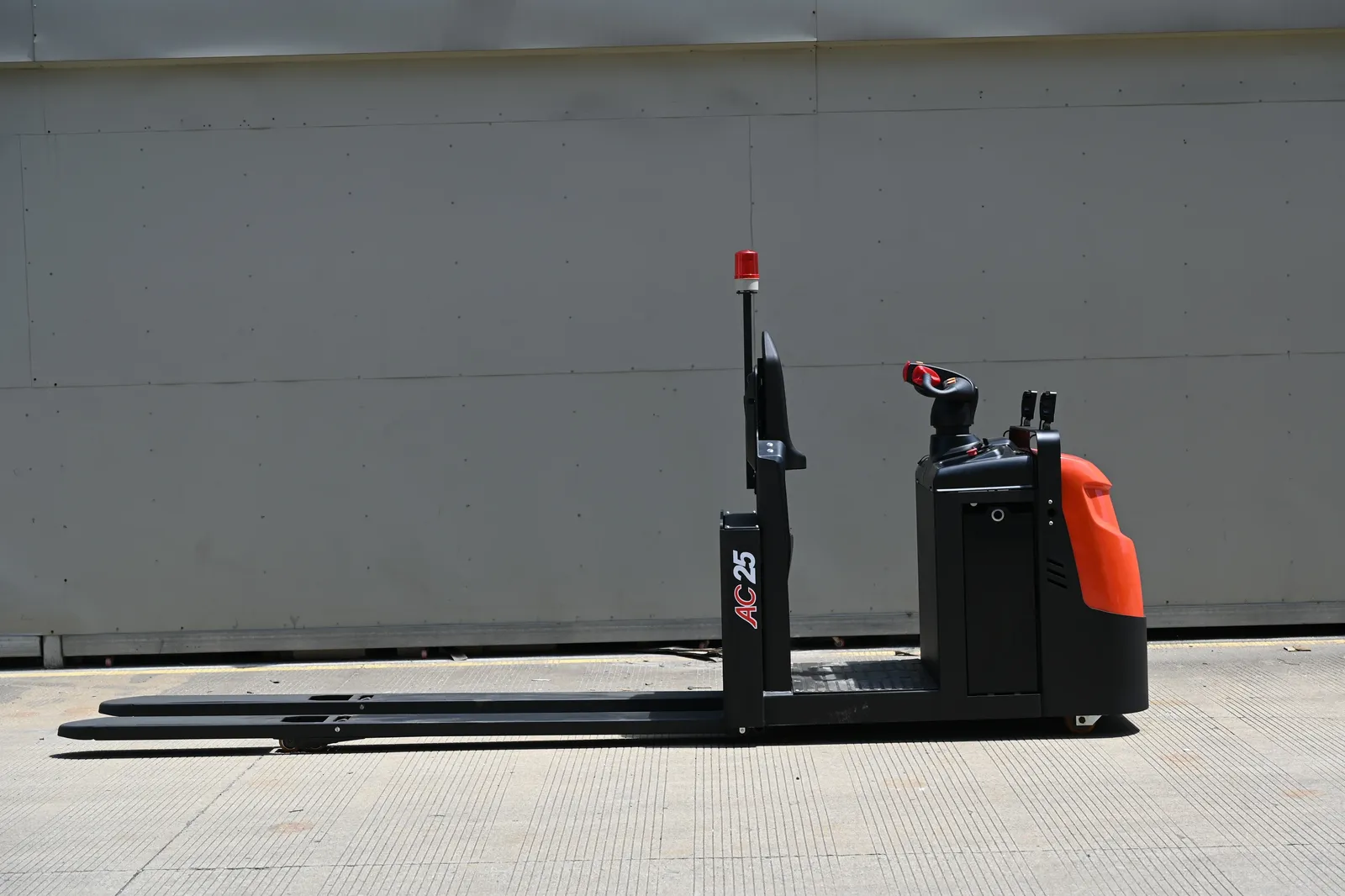 2T Stand on Full Electric Pallet Truck Lower Level Order photo 3