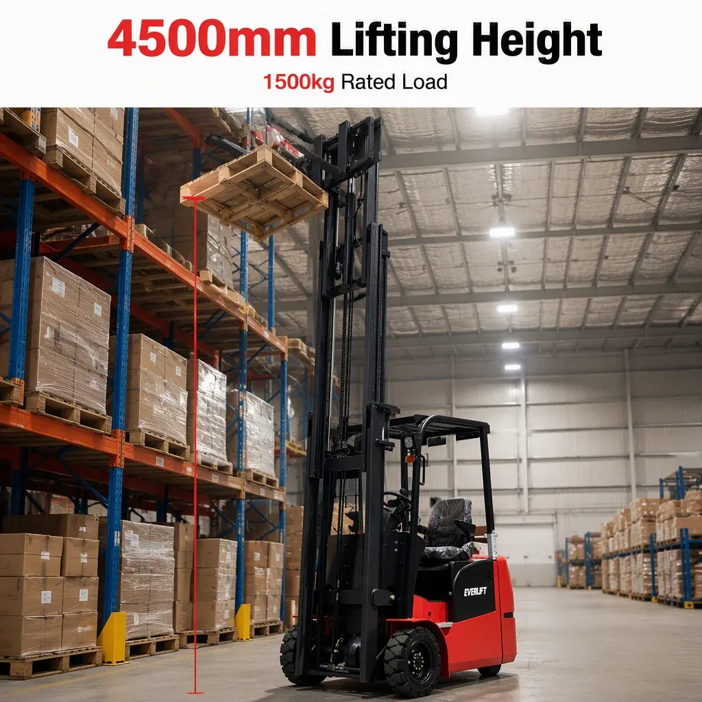 High PerformanceThree-wheel Electric Forklift Truck 1500 kg detail 2
