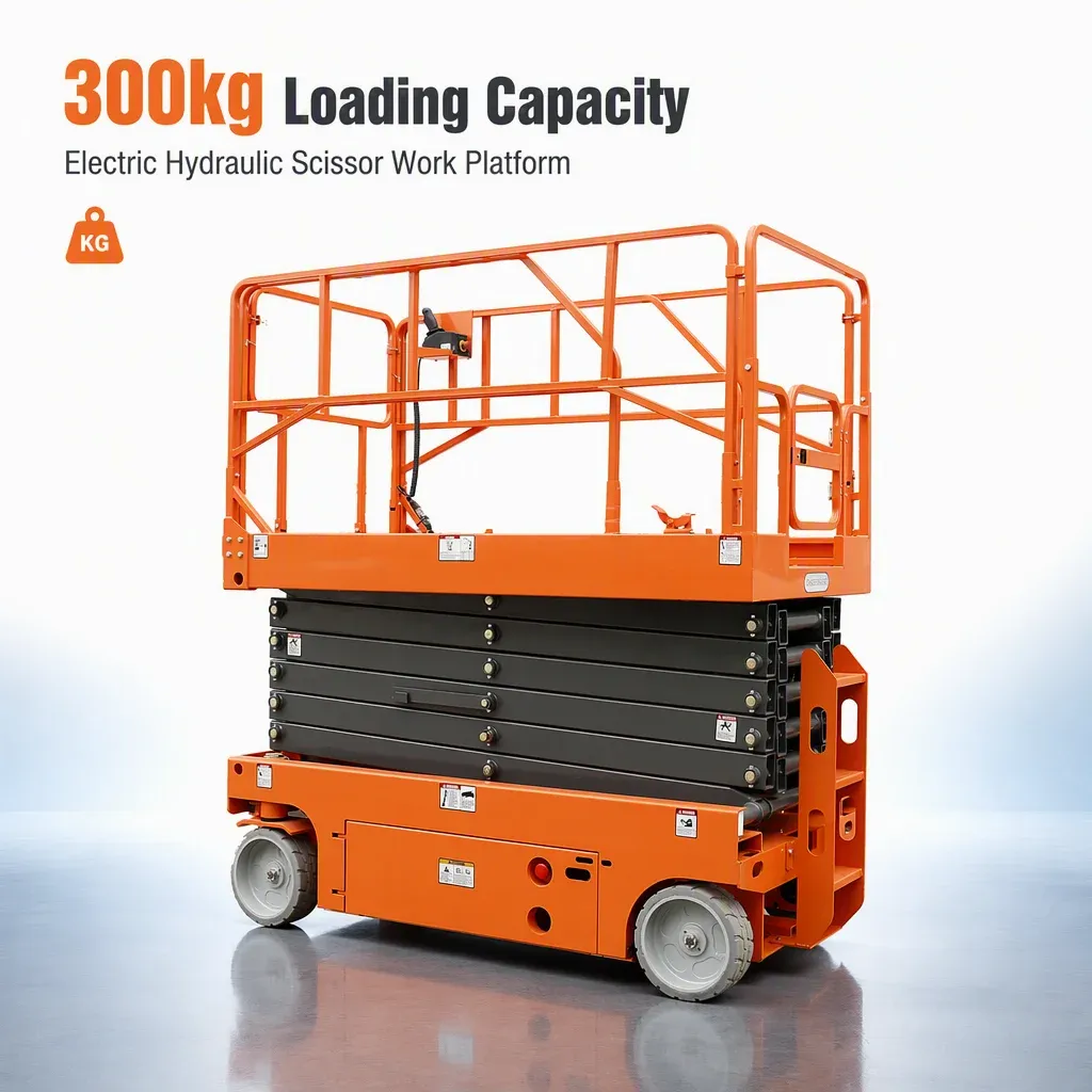 300 to 500 kg Fully Electric 6M-14M Scissor Lift Work detail 4