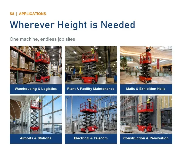 300 to 500 kg Fully Electric 6M-14M Scissor Lift Work photo 4