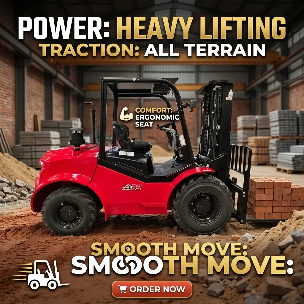 4WD Rough Terrain Forklift 3500 kg photo 1