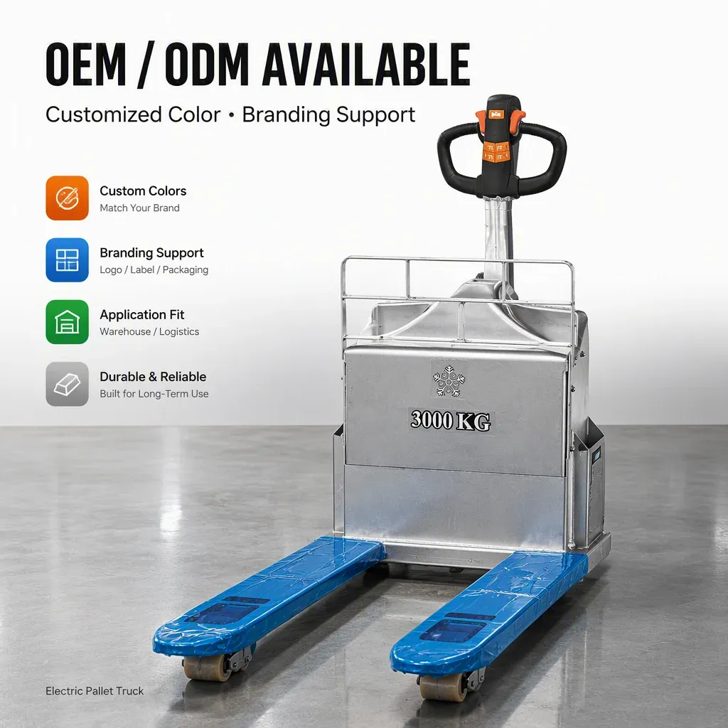 Heavy Duty 3000 kg All Terrain Pallet Truck Cold Storage detail 15