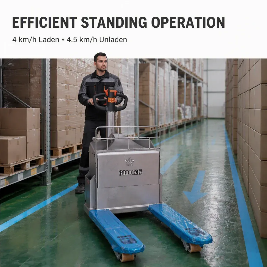 Heavy Duty 3000 kg All Terrain Pallet Truck Cold Storage detail 2
