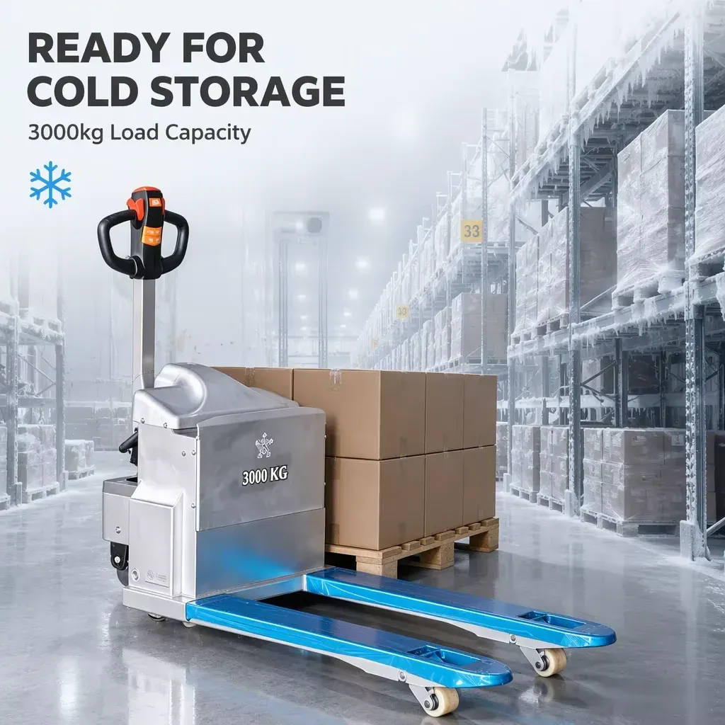 Heavy Duty 3000 kg All Terrain Pallet Truck Cold Storage