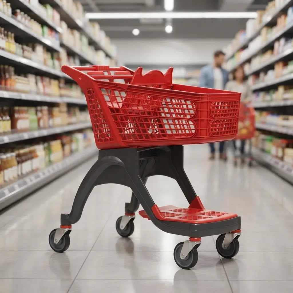 Steel Hand Trolley Zinc Plated Shopping Trolley
