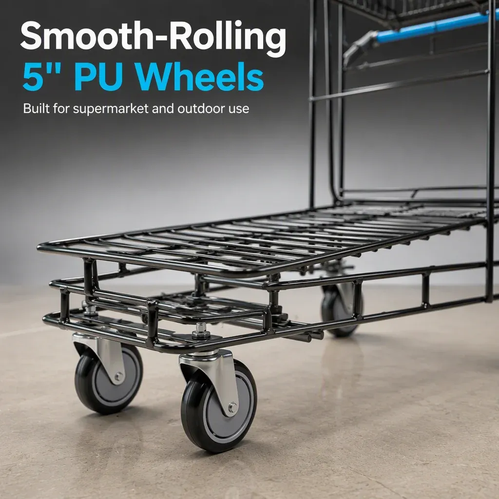 Supermarket Industrial Logistic Hand Push Trolley (LPT-69819) detail 3