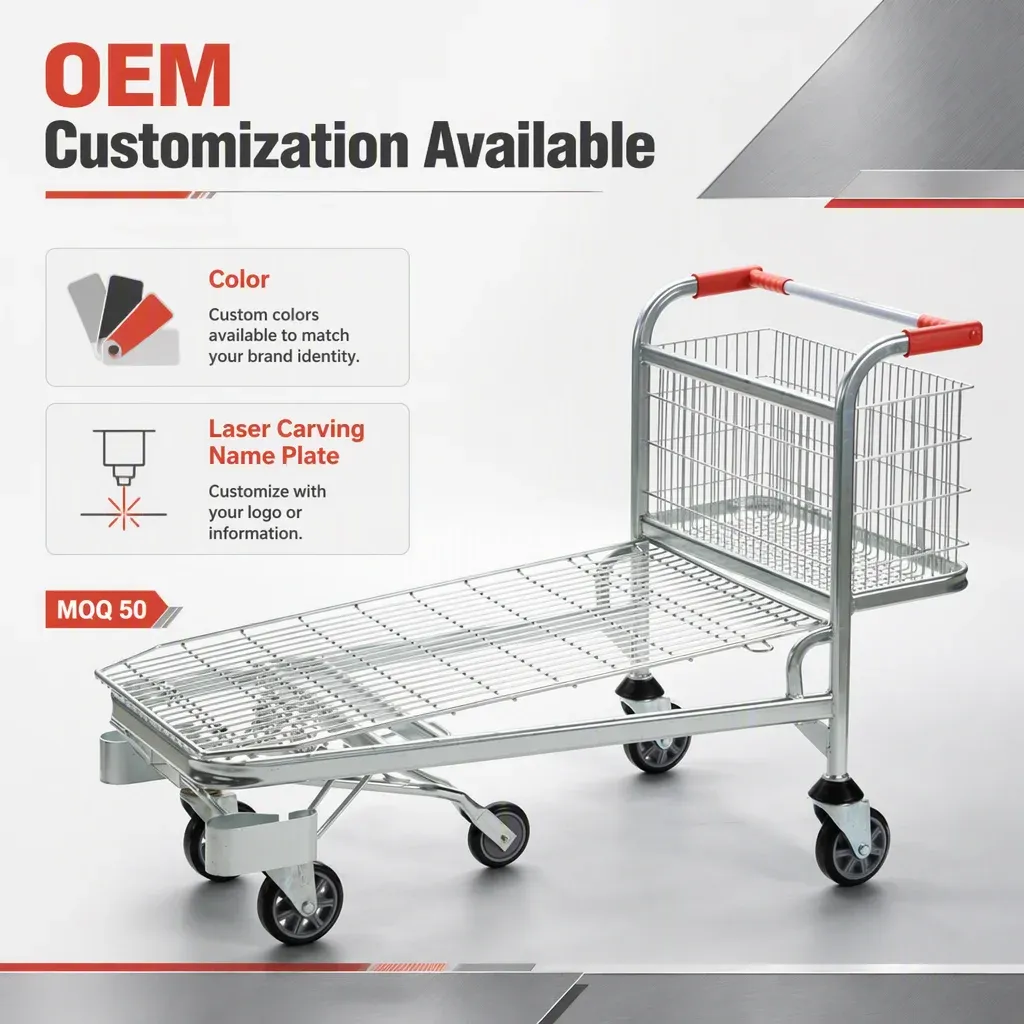 Heavy Duty Foldable Warehouse Trolley Five detail 5
