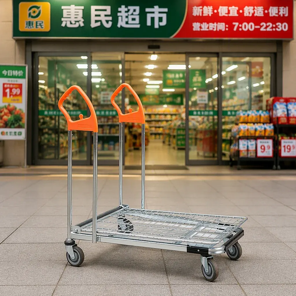 Covered Warehouse Trolley Industrial Cargo Cart Storage