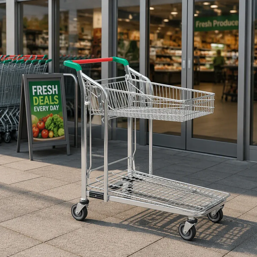 Heavy Duty Metal Warehouse Trolley Industrial Platform