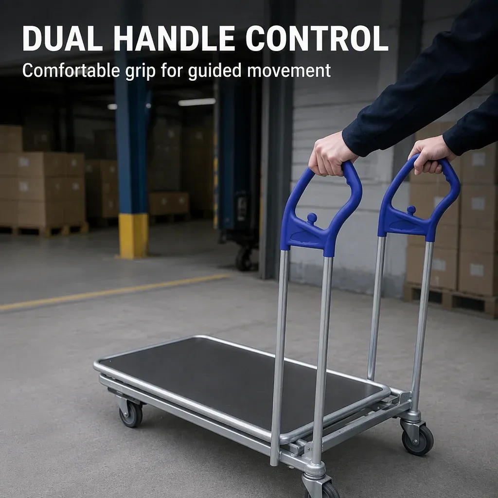 Heavy Duty Warehouse Picking Cart Metal Storage Trolley detail 2
