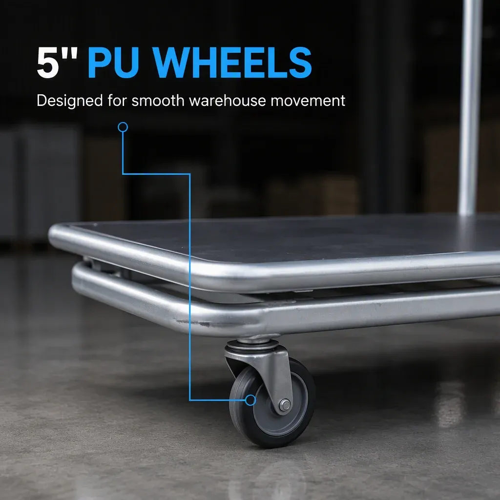 Heavy Duty Warehouse Picking Cart Metal Storage Trolley detail 4