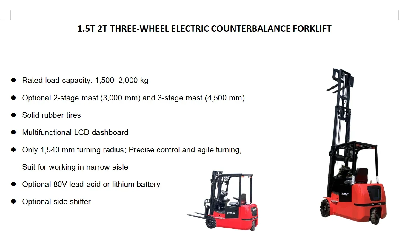 3 Wheel Electric Forklift 1.5-2 Ton detail 2