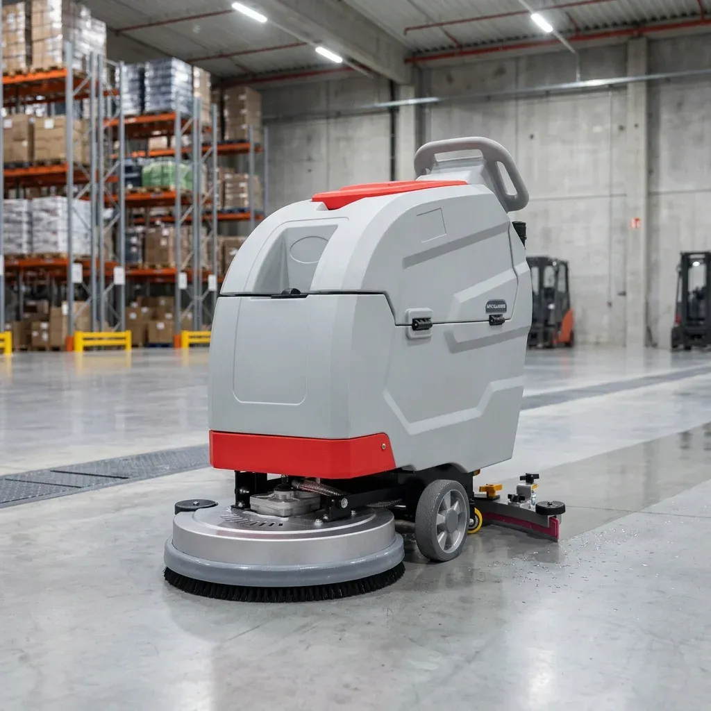 2026 Commercial Hand Push Manual Scrubber Auto Floor