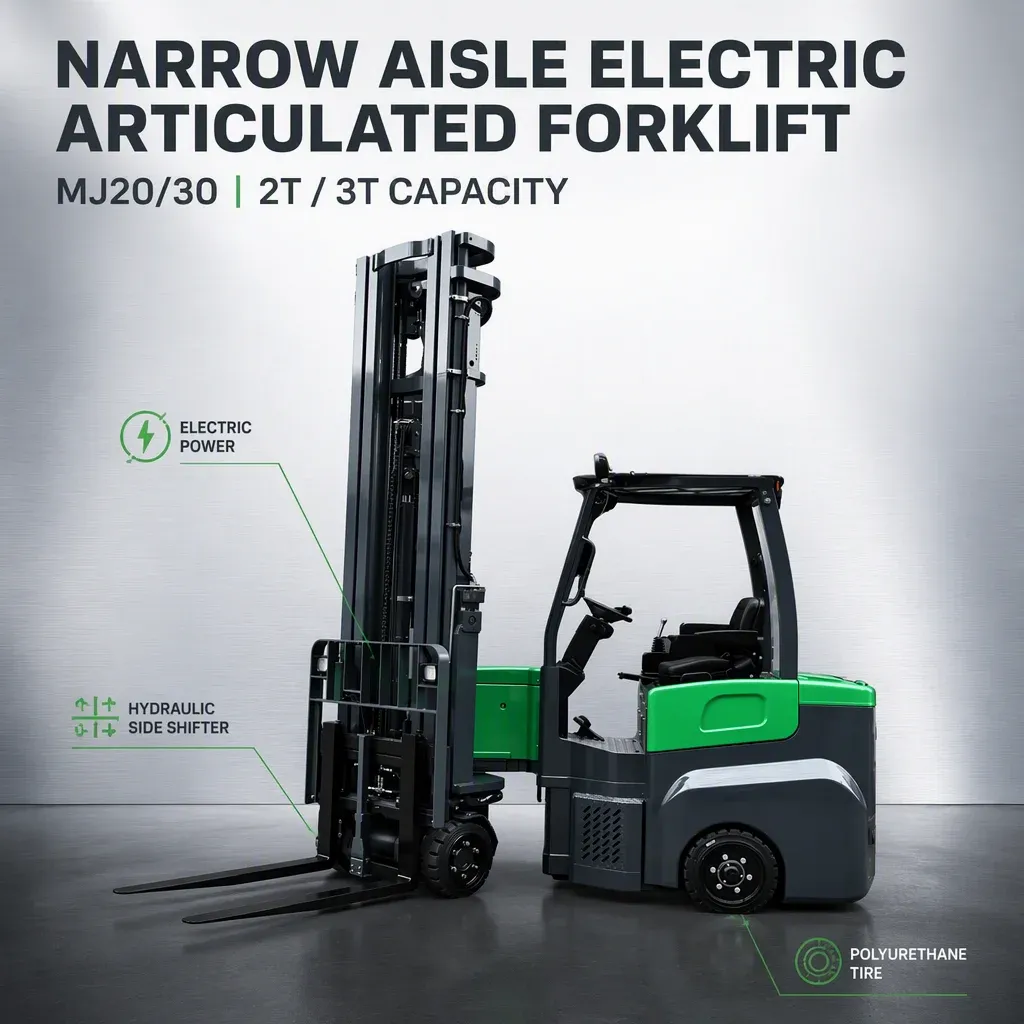 2 Ton 3 Ton Narrow Aisle Electric Articulated Forklift detail 2