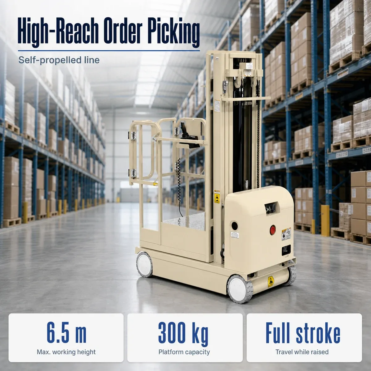 Semi Electric Push Around Lift Platform Mobile Aerial photo 3
