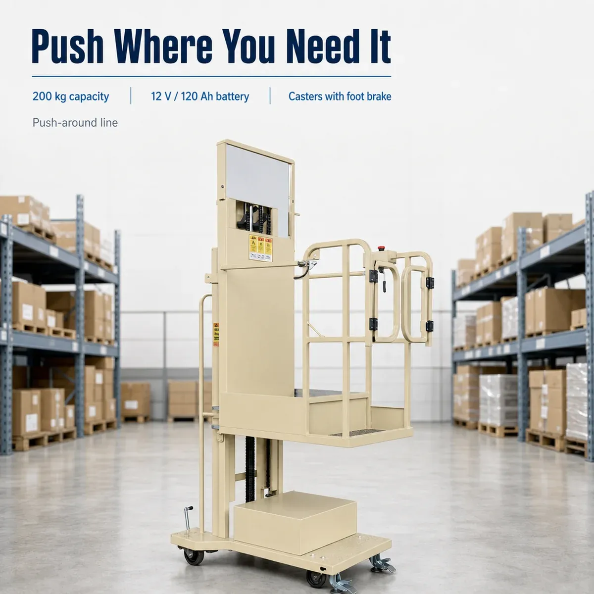 Fully Electric Lift Platform Aerial Work Hoist Mobile photo 2