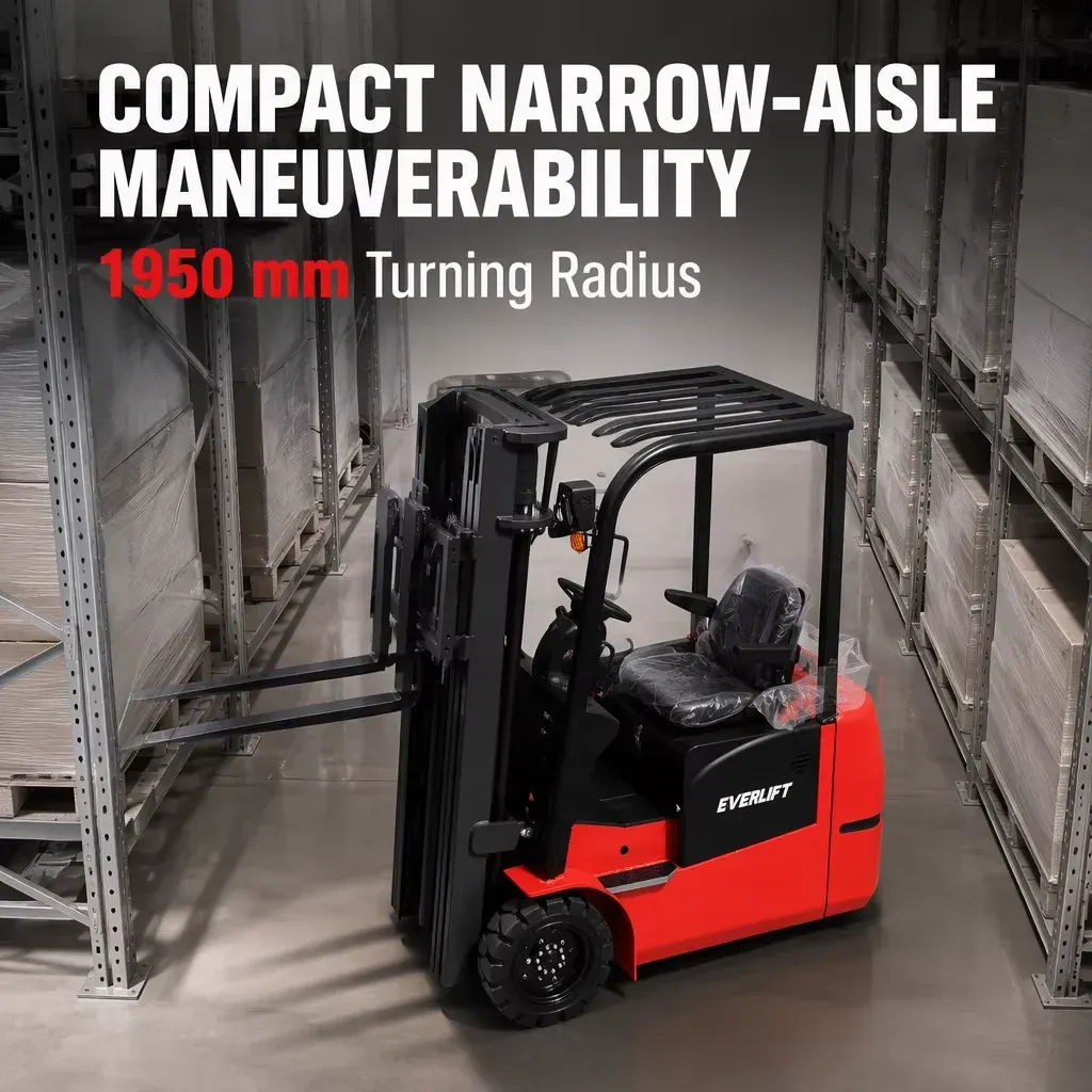 2T 3T 3.5T Three Wheel Forklift Truck Narrow Way Electric