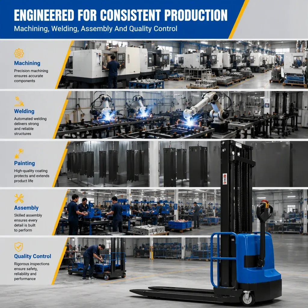 Order Picker Electric 3m 4m 5m Working Height Narrow Lift detail 14