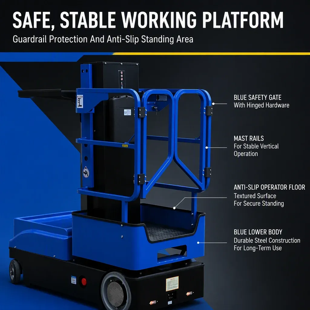 Order Picker Electric 3m 4m 5m Working Height Narrow Lift detail 7