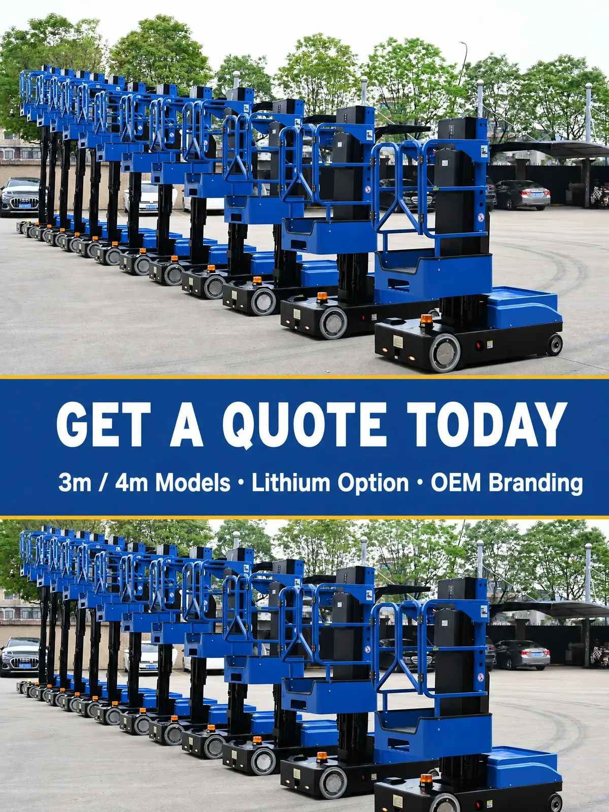 Order Picker Electric 3m 4m 5m Working Height Narrow Lift photo 5