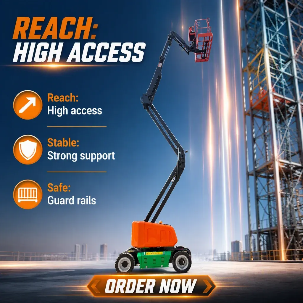 Electric Working Platform 12M 16M 18M Self Propelled Boom photo 1
