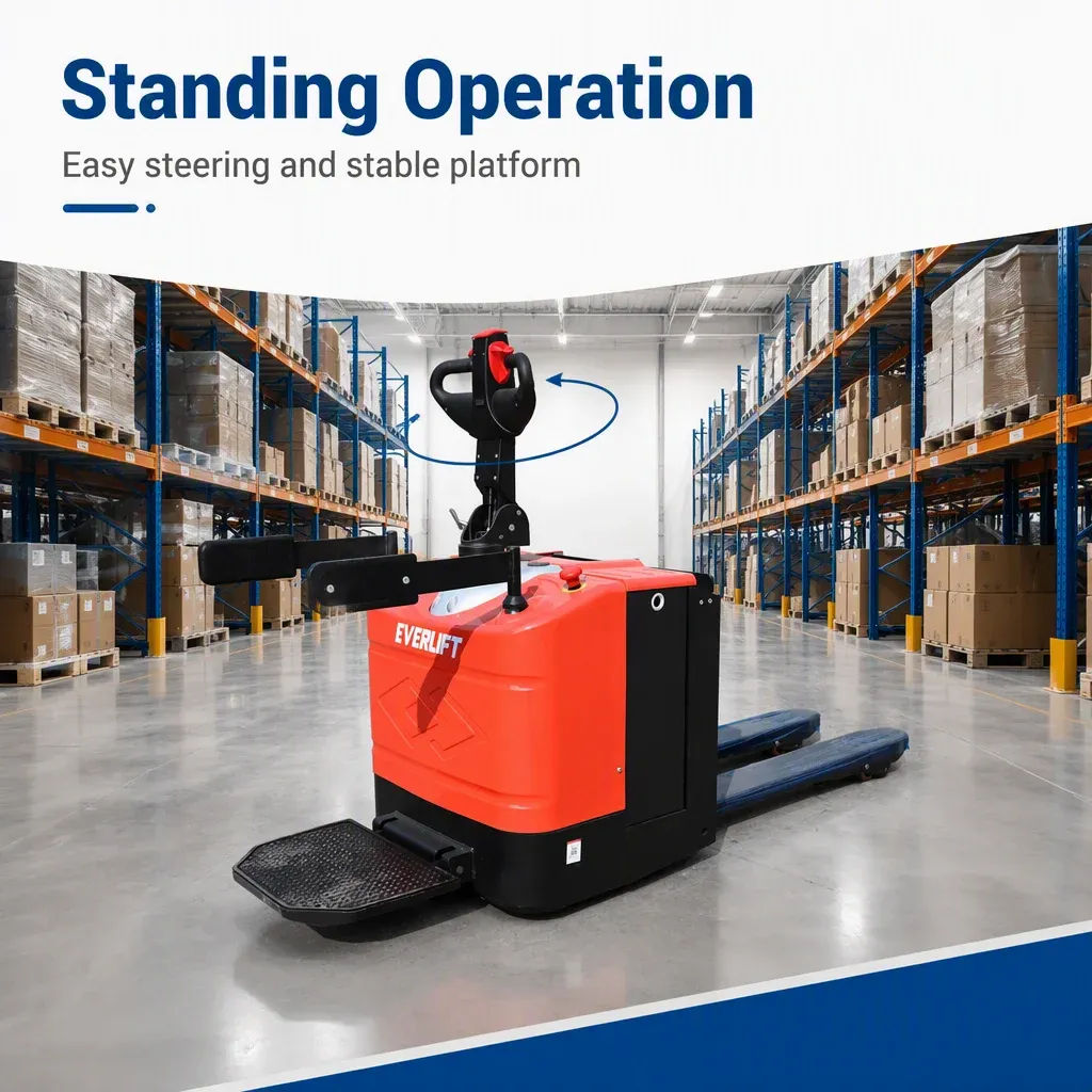 CBD-20 25 30 460 Electric Pallet Truck Standing Electric detail 1