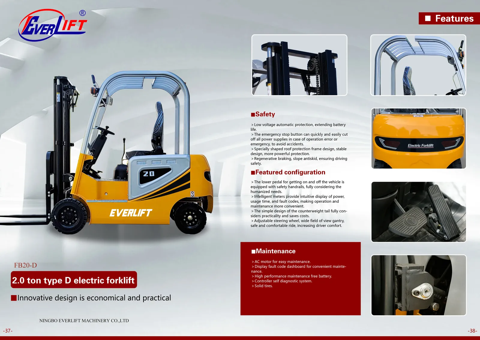 FB10-35E Electric Forklift Truck-Lithium-Ion Battery 1.5T-3.5T detail 1
