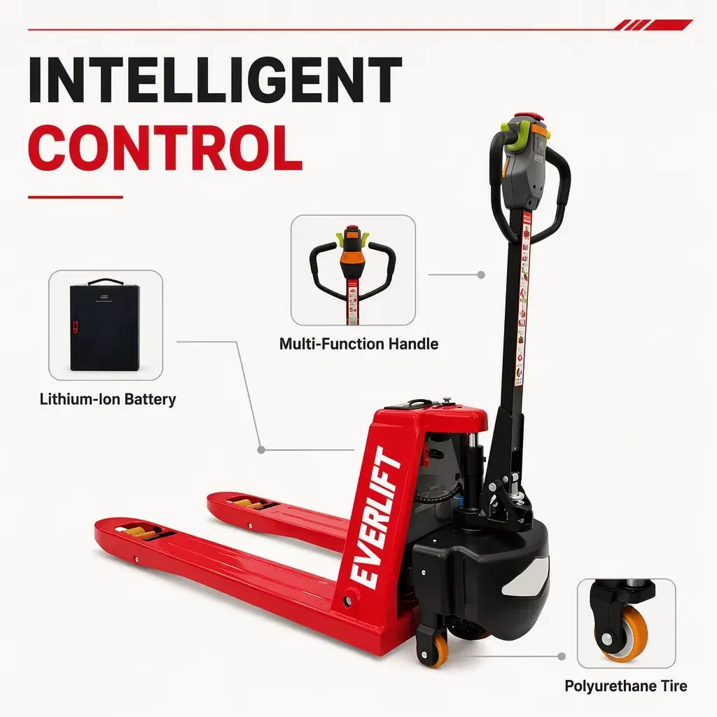 ELEP-15/20ELI Full Electric Pallet Truck Lithium Battery photo 2