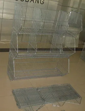 Folding Stacking Cage, Wire Storage Basket detail 3
