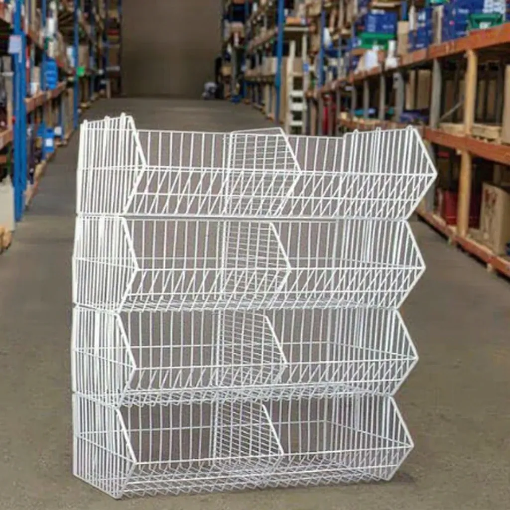 Folding Stacking Cage, Wire Storage Basket photo 3